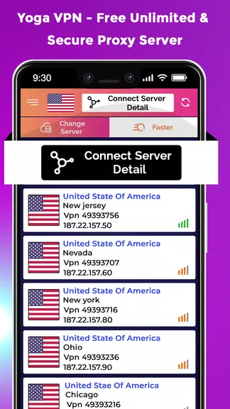 Yoga VPN - Free Unlimited And Secure Proxy Screenshot1