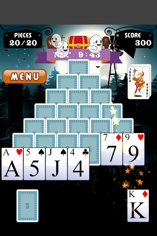 Pyramid Solitaire on Halloween Screenshot4