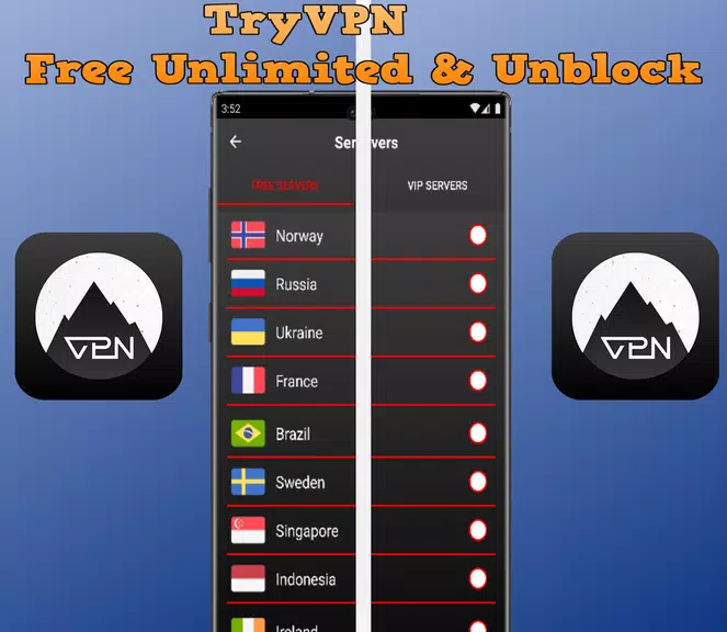 TryVPN - Free Unlimited & Unbl Screenshot3