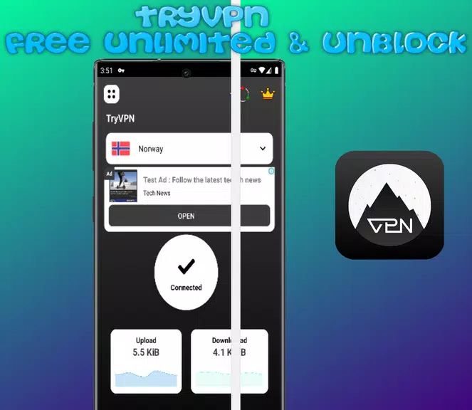 TryVPN - Free Unlimited & Unbl Screenshot2