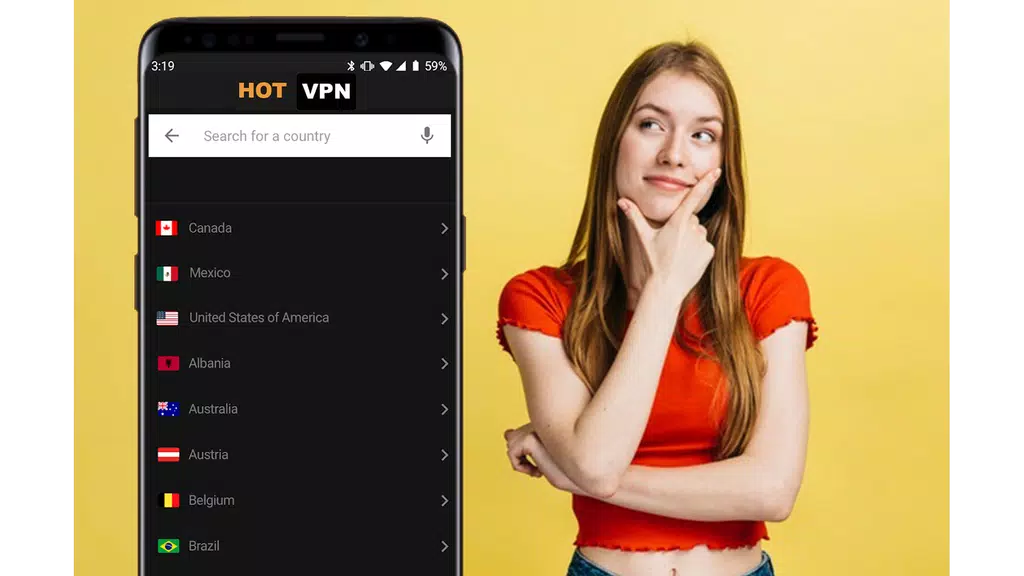 Super Hot VPN - Free Unlimited HubVPN Proxy Master Screenshot1