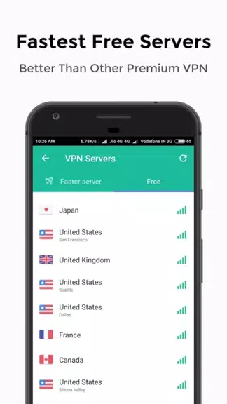 VPN-Azar Chat Change Region Unblock Country Proxy Screenshot2