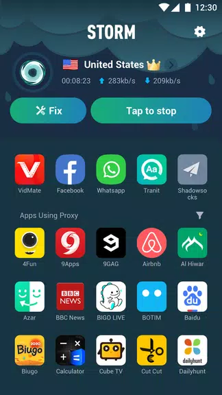 VPN Proxy – Free Fast & Unblock Storm VPN Proxy Screenshot2