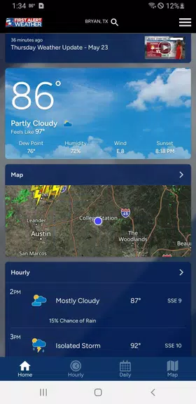 KBTX First Alert Weather Screenshot1