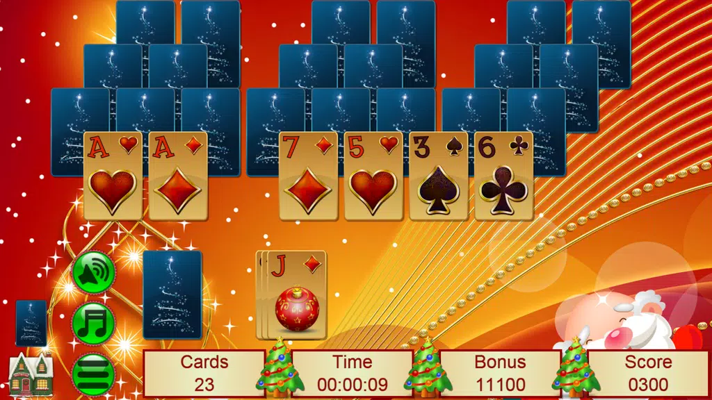 Xmas TriPeaks, card solitaire Screenshot4