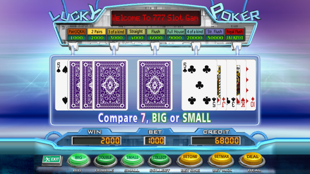 777 Poker 5PK Slot Machine Screenshot3