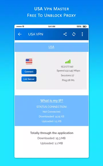 USA VPN MASTER - Free To Unblock Proxy Screenshot2