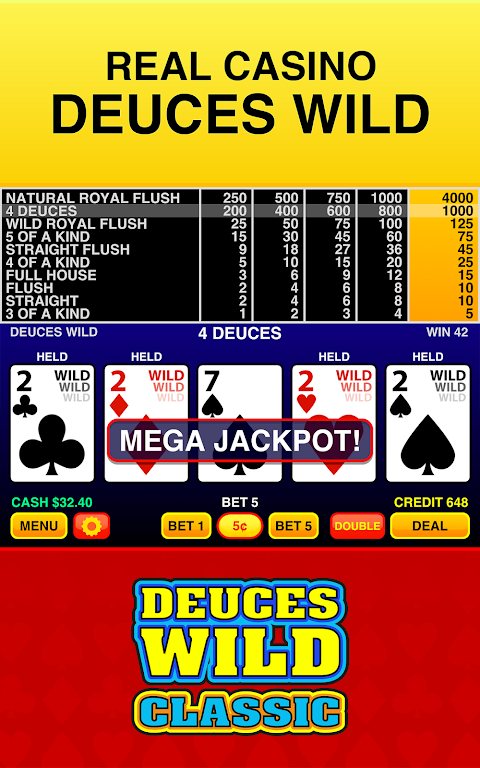 Deuces Wild Classic - Casino Vegas Video Poker Screenshot1