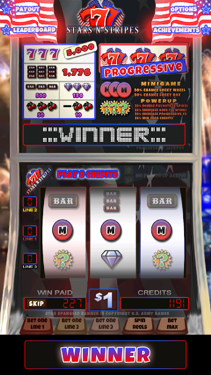 Stars N' Stripes Slot Machine Screenshot3