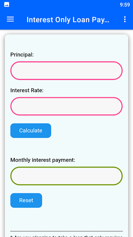 Interest Only Loan Payment Screenshot1