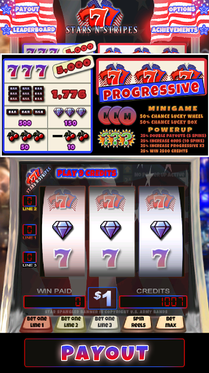 Stars N' Stripes Slot Machine Screenshot2