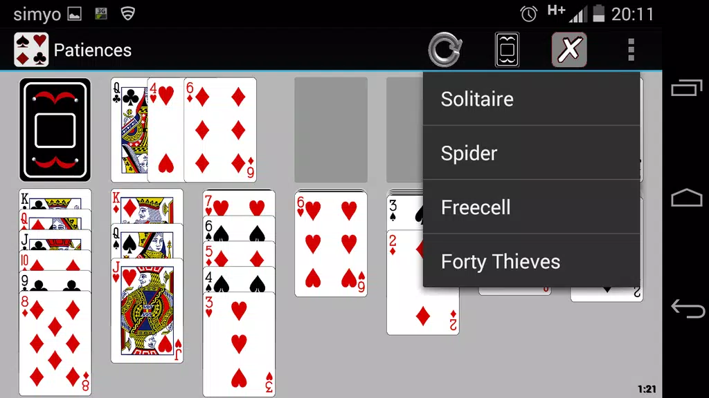 Patiences: 4 casual card games Screenshot1