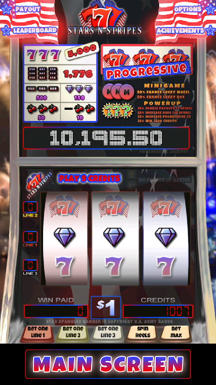 Stars N' Stripes Slot Machine Screenshot1