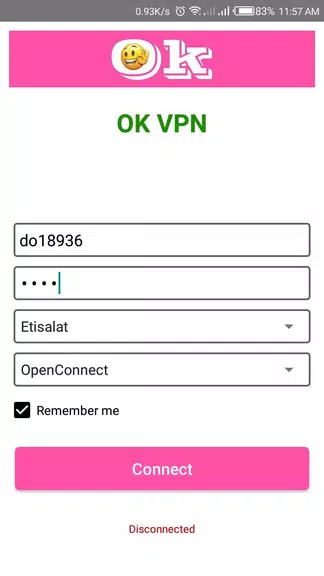 OK VPN - One Click Connect Screenshot1