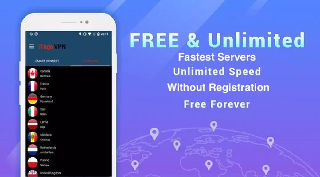 iTuga VPN -Free, Fast and Secu Screenshot1