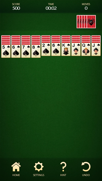 Spider Solitaire: Card Game Screenshot1