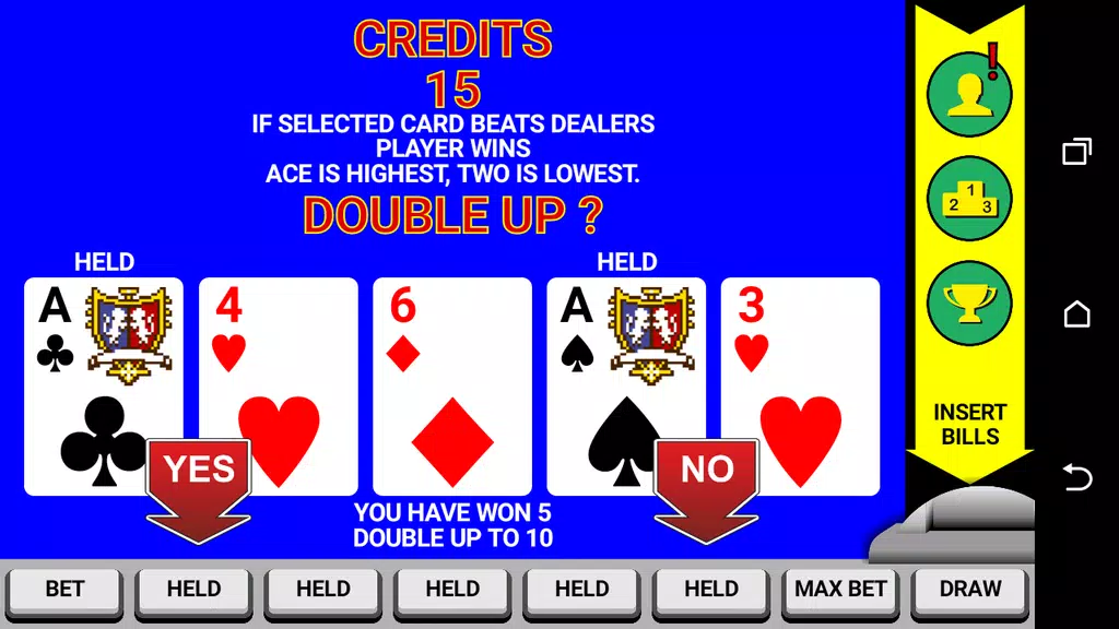 Video Poker Classic Double Up Screenshot2