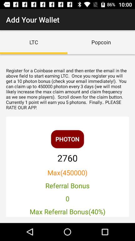 Photon Poker - Earn LTC Screenshot2