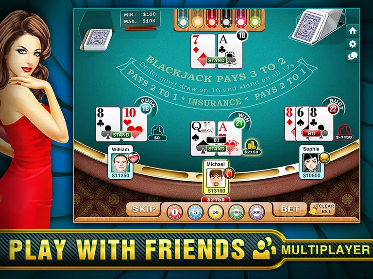 BlackJack Multiplayer Vegas! Screenshot1