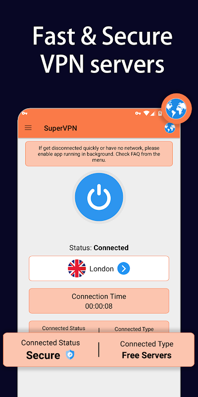 Fast & Free unblock secure VPN Screenshot2