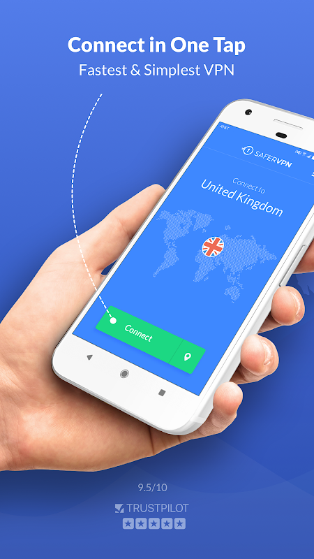 Free VPN Proxy & Hotspot WiFi security - SaferVPN Screenshot1