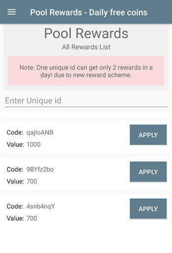 Pool Rewards - Daily Free Coins Screenshot2