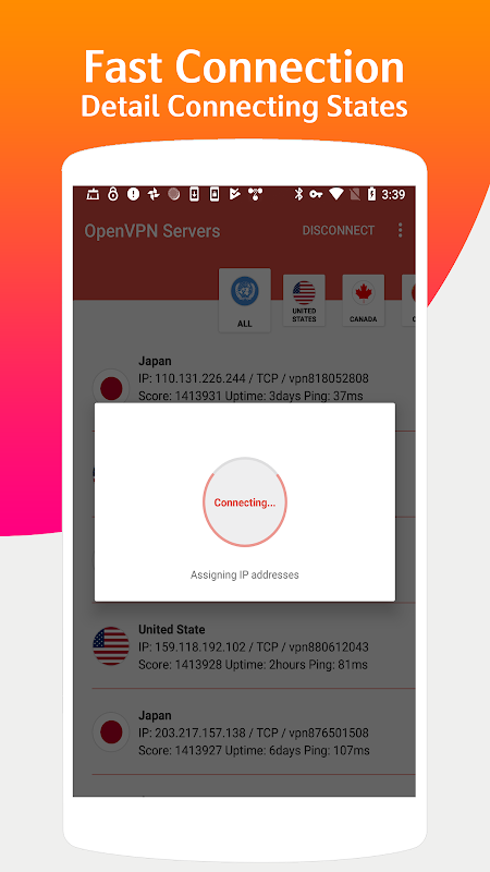 OvpnSpider - One VPN OpenVPN Server  Unlimited VPN Screenshot2