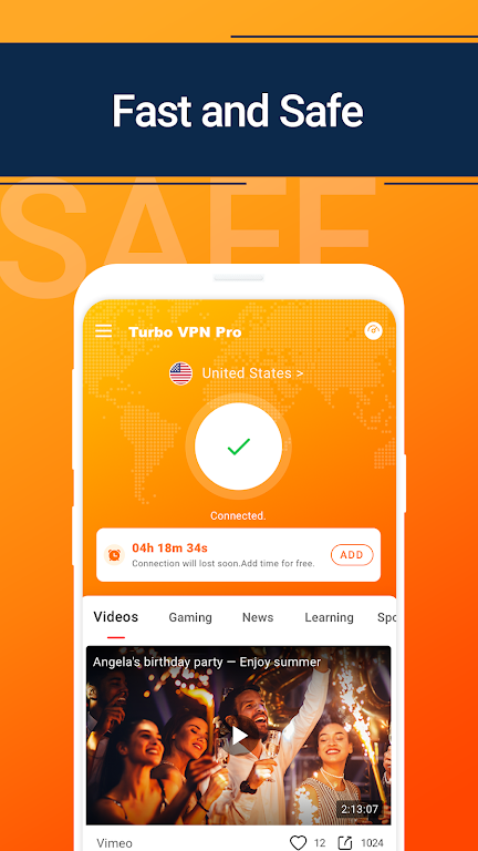 Turbo VPN Fast – Free VPN Proxy Server & Fast VPN Screenshot3