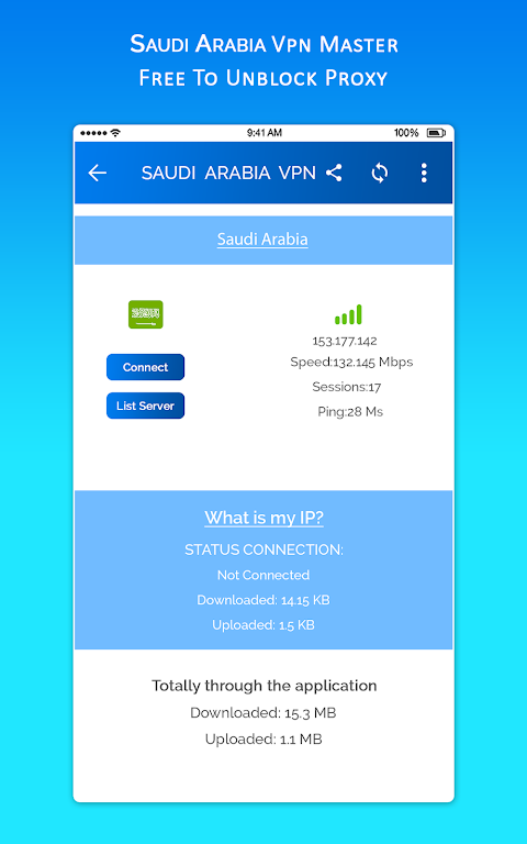 Saudi Arabia VPN MASTER - Free To Unblock Proxy Screenshot3