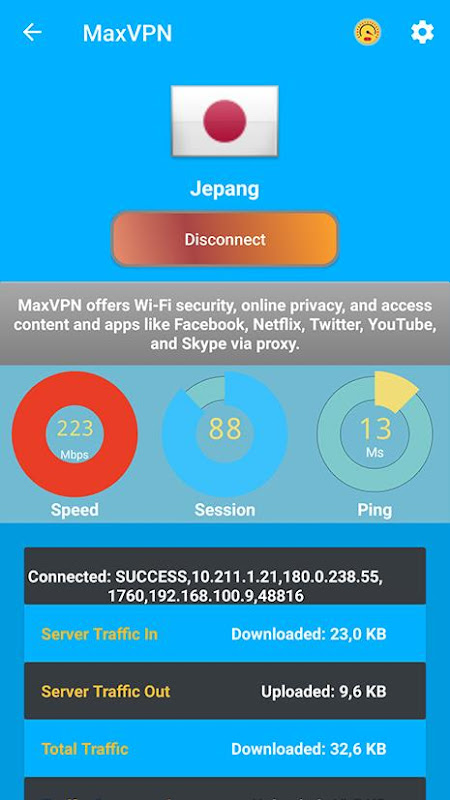 MaxVPN - Free Unlimited VPN Screenshot2