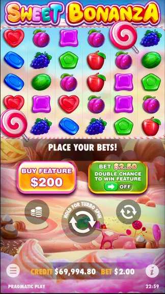 Sweet Bonanza Slot Casino Game Screenshot2