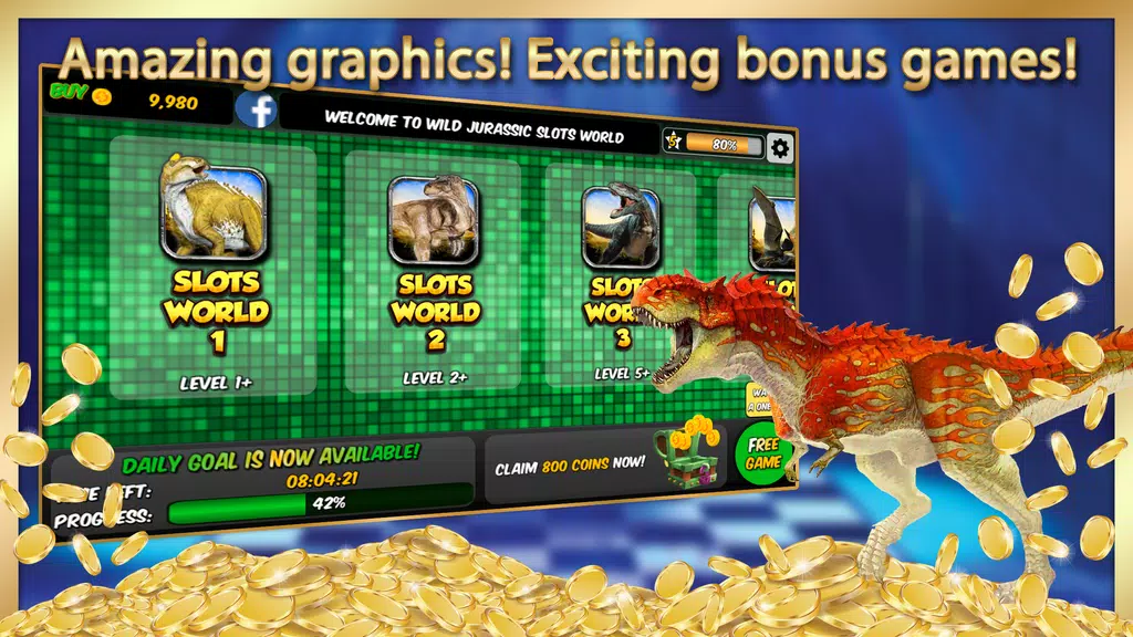 Wild Jurassic Slots World Screenshot2