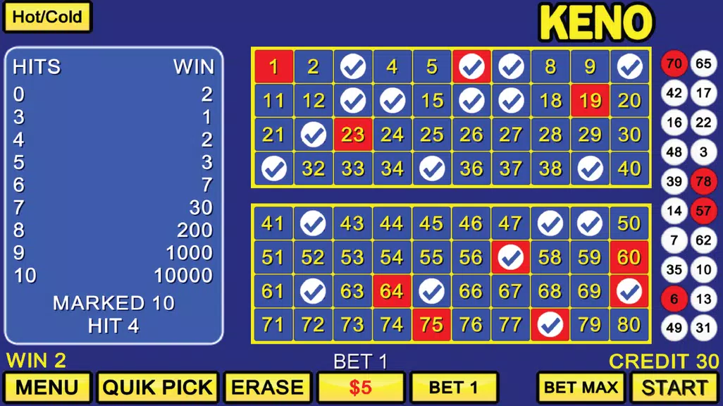 Deuces Wild Poker and Keno Screenshot3