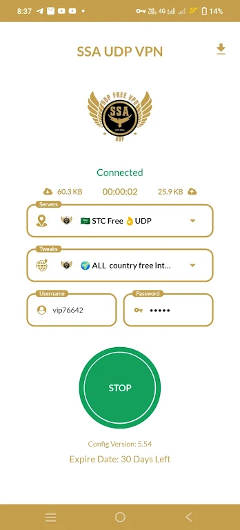 ssa udp vpn Screenshot1