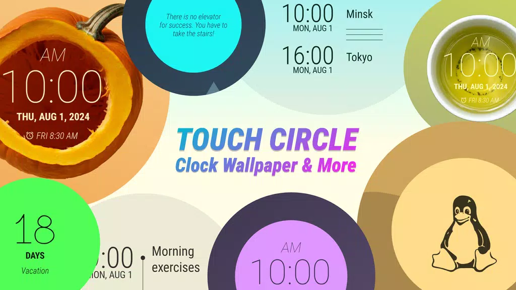 Clock Wallpaper: Touch Circle Screenshot1