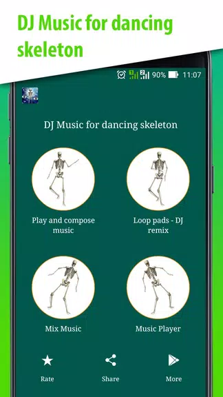 DJ Music for dancing skeleton Screenshot1