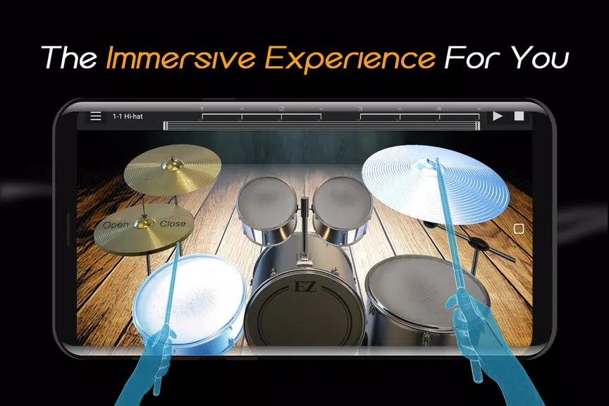 Easy Real Drums-Real Rock and jazz Drum music game Screenshot3