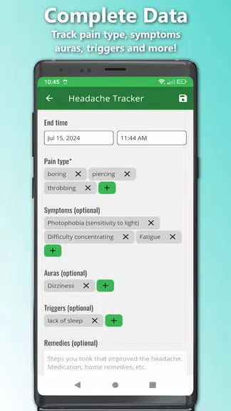 Headache and Migraine Tracker Screenshot4