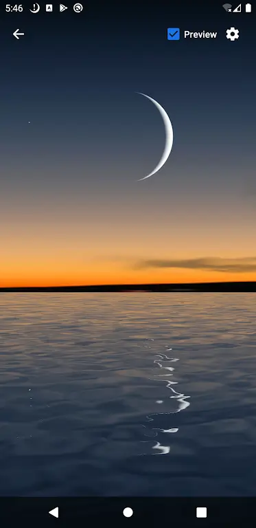 Moon Over Water Live Wallpaper Screenshot1