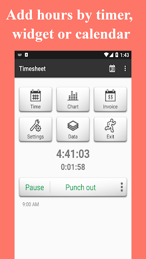 Timesheet – Work Hours Tracker Screenshot1