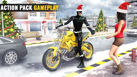 Superhero Bike Taxi Bike Games Screenshot3