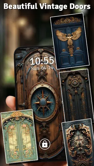 Vintage Door Lock Screen Screenshot3