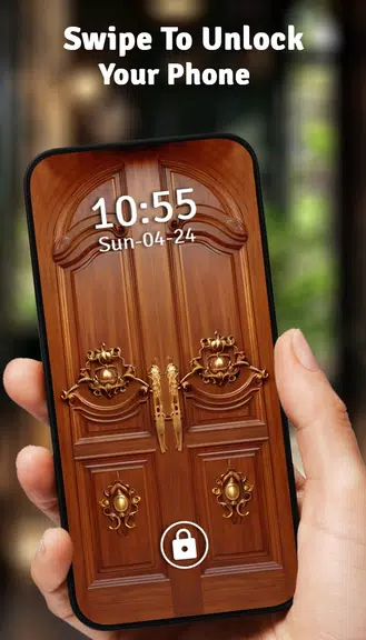 Vintage Door Lock Screen Screenshot1