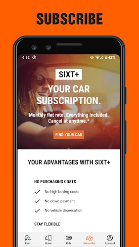 SIXT rent. share. ride. plus. Screenshot5