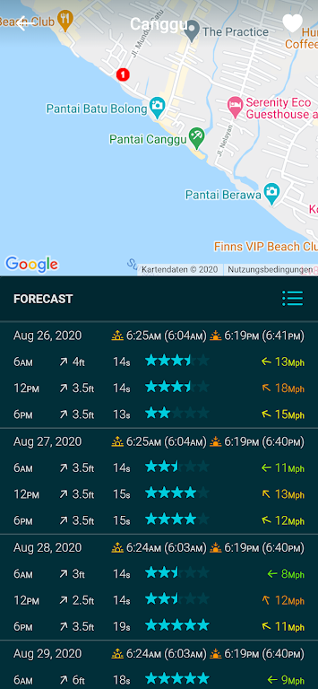 Spotadvisor Surf Forecast Screenshot3