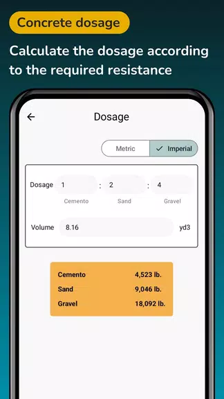 Cement Concrete Calculator ft Screenshot2