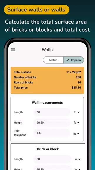 Cement Concrete Calculator ft Screenshot3