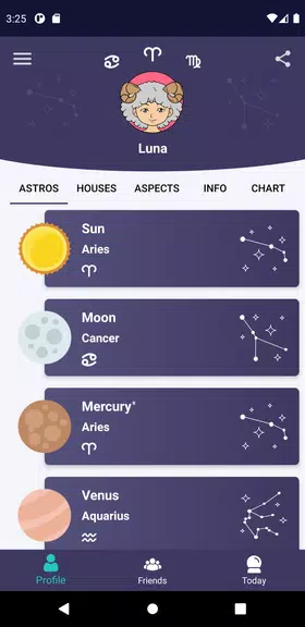 Horos - Birth Chart Screenshot1