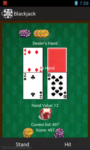 BlackJack games free offline Screenshot2