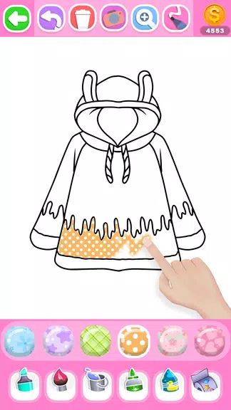 Dress Coloring Game Glitter Screenshot4